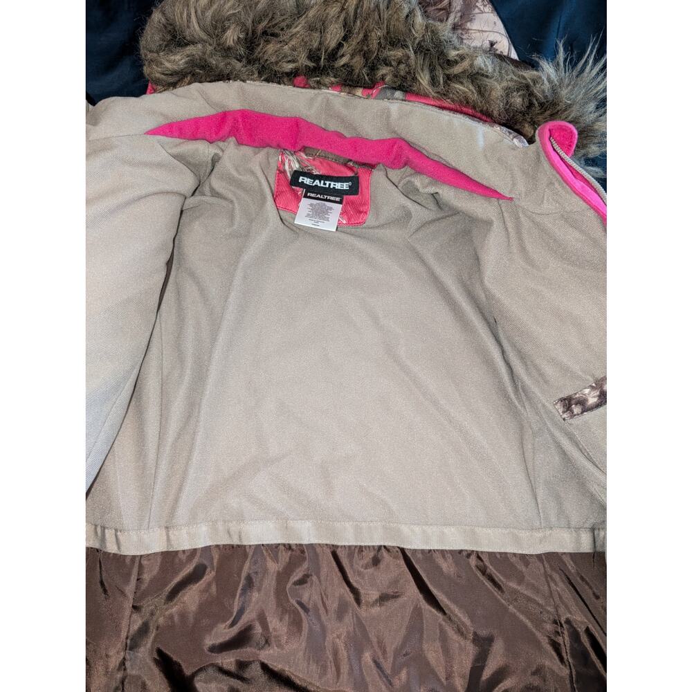 Realtree Max-1 XT Camouflage Jacket Size Large Women's Parka Zip off Hood - Picture 6 of 6
